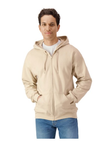 GIL-SF600-Softstyle® Midweight Fleece Adult Full Zip Hooded Sweatshirt